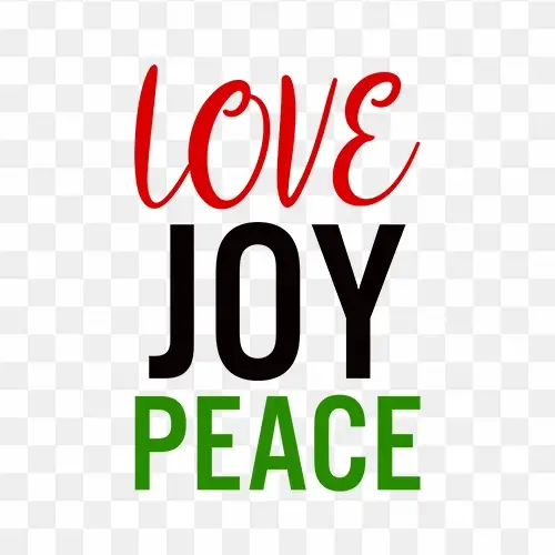 Love Joy Peace free stock text png